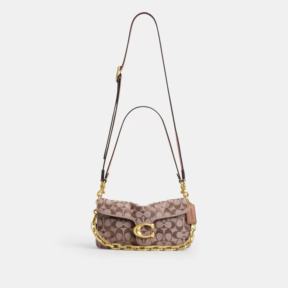 Sacs porté épaule Tabby 26 en jacquard Crystal Signature