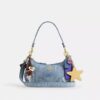 Sacs porté épaule Teri en denim « Loved » avec Charms