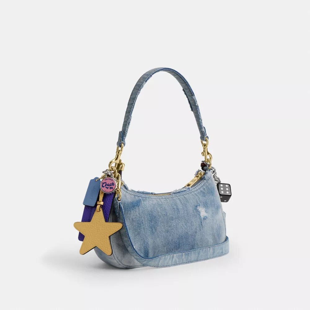 Sacs porté épaule Teri en denim « Loved » avec Charms