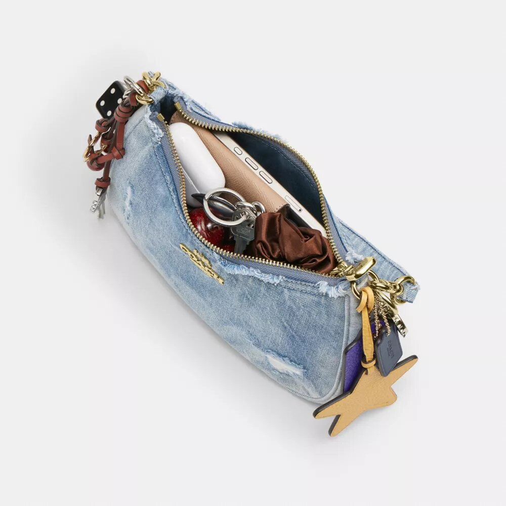 Sacs porté épaule Teri en denim « Loved » avec Charms