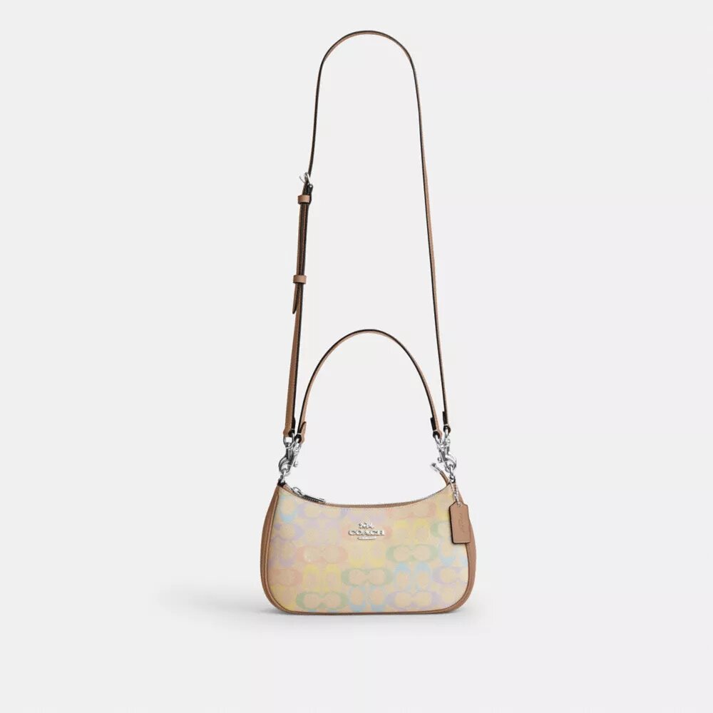 Sacs porté épaule Teri en Signature Canvas arc-en-ciel