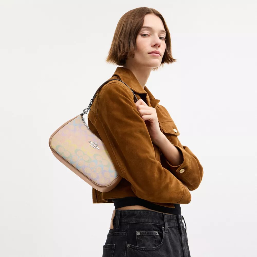 Sacs porté épaule Teri en Signature Canvas arc-en-ciel
