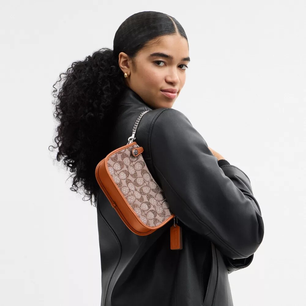 Sacs Swinger 20 avec chaîne en jacquard Signature Crystal
