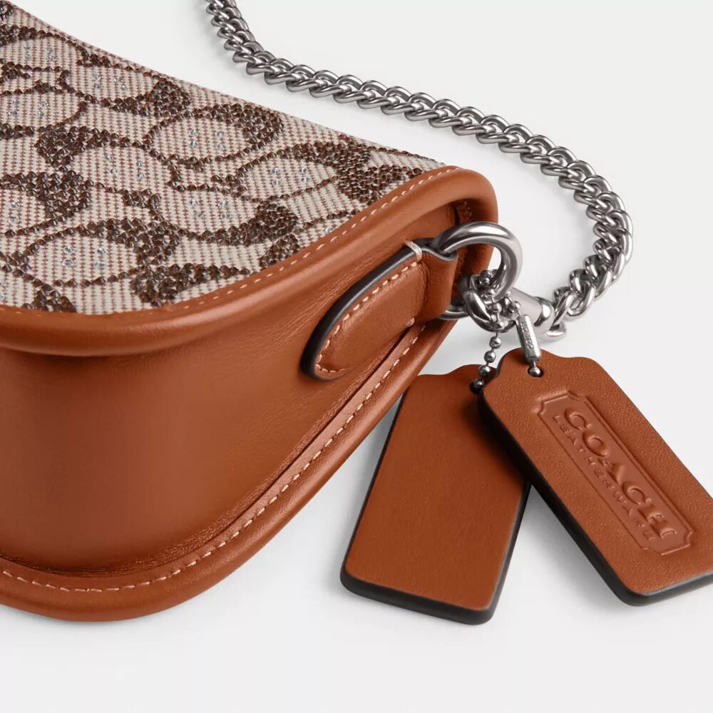 Sacs Swinger 20 avec chaîne en jacquard Signature Crystal