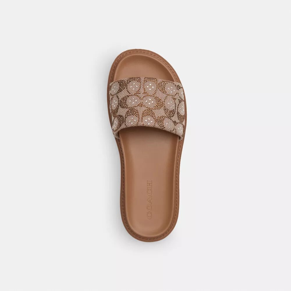 Sandales Brynn Claquettes en jacquard signature cristal