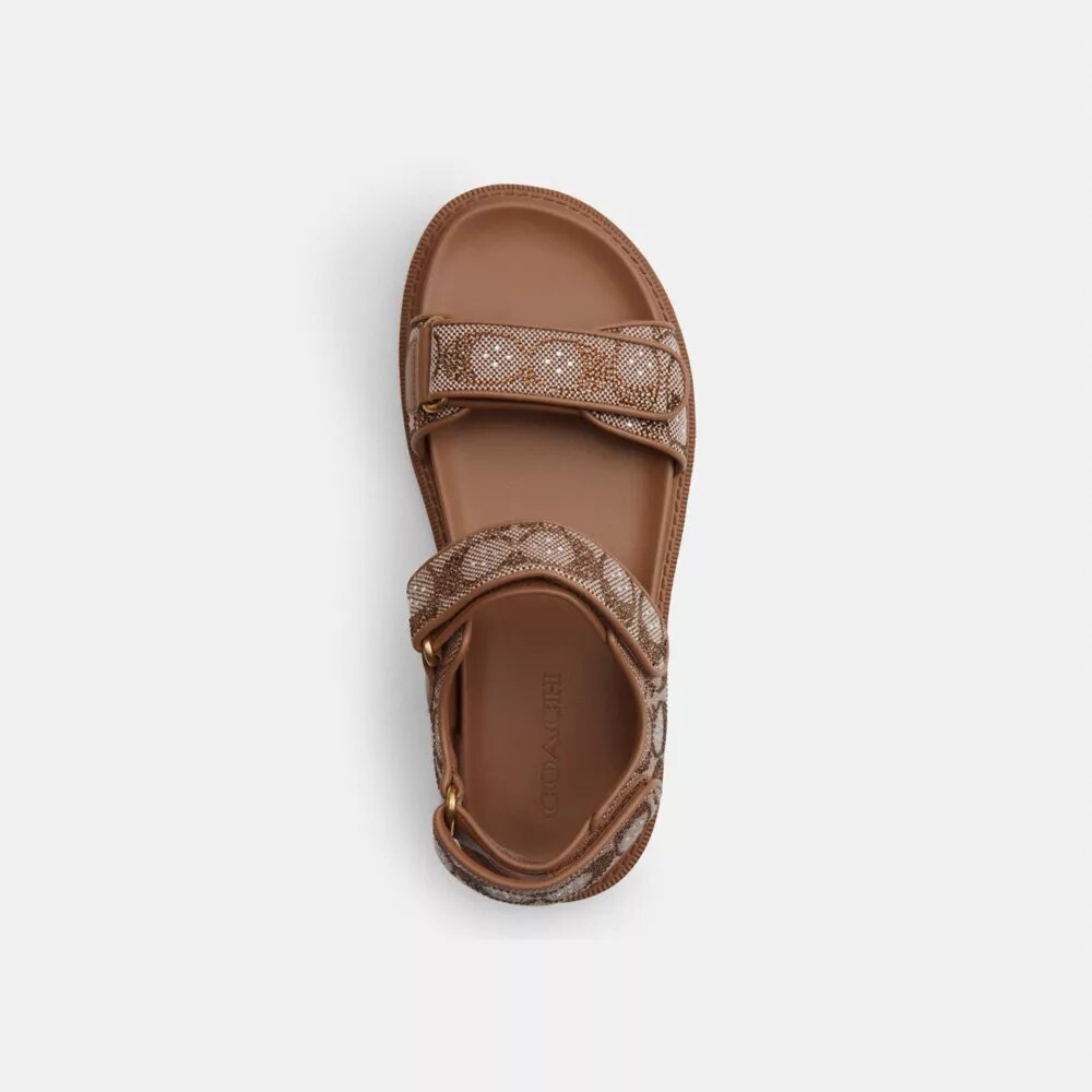 Sandales Brynn en jacquard signature cristal