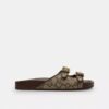 Sandales à deux lanières et boucle en jacquard emblématique