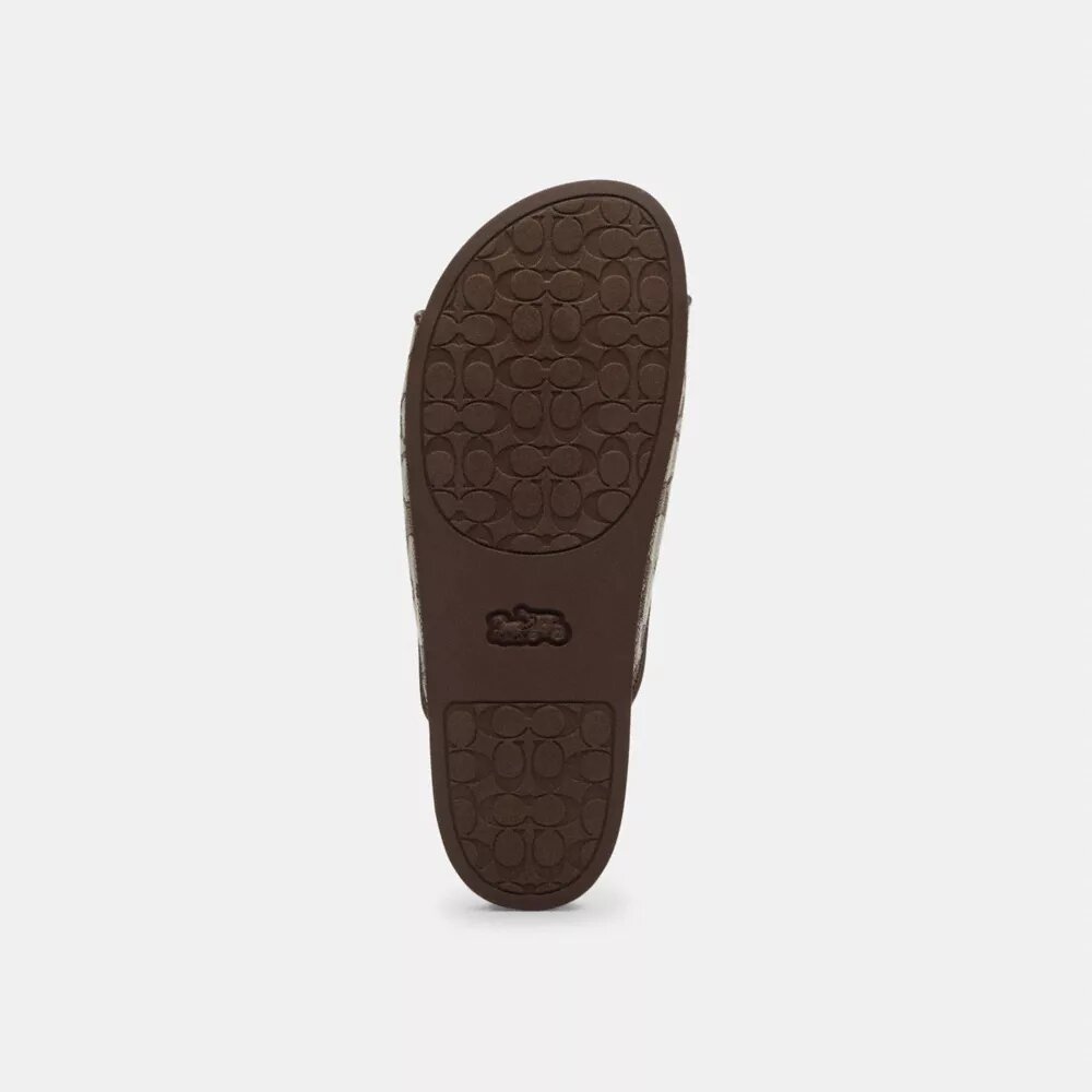 Sandales à deux lanières et boucle en jacquard emblématique