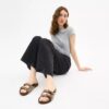 Sandales à deux lanières et boucle en jacquard emblématique