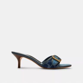 Sandales Margot avec patchwork en denim emblématique