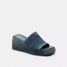 Sandales à plateforme Marie en denim « Loved »