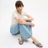 Sandales plates Margot en denim signature pailleté