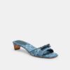 Sandales à talons bobine avec nœud en denim emblématique