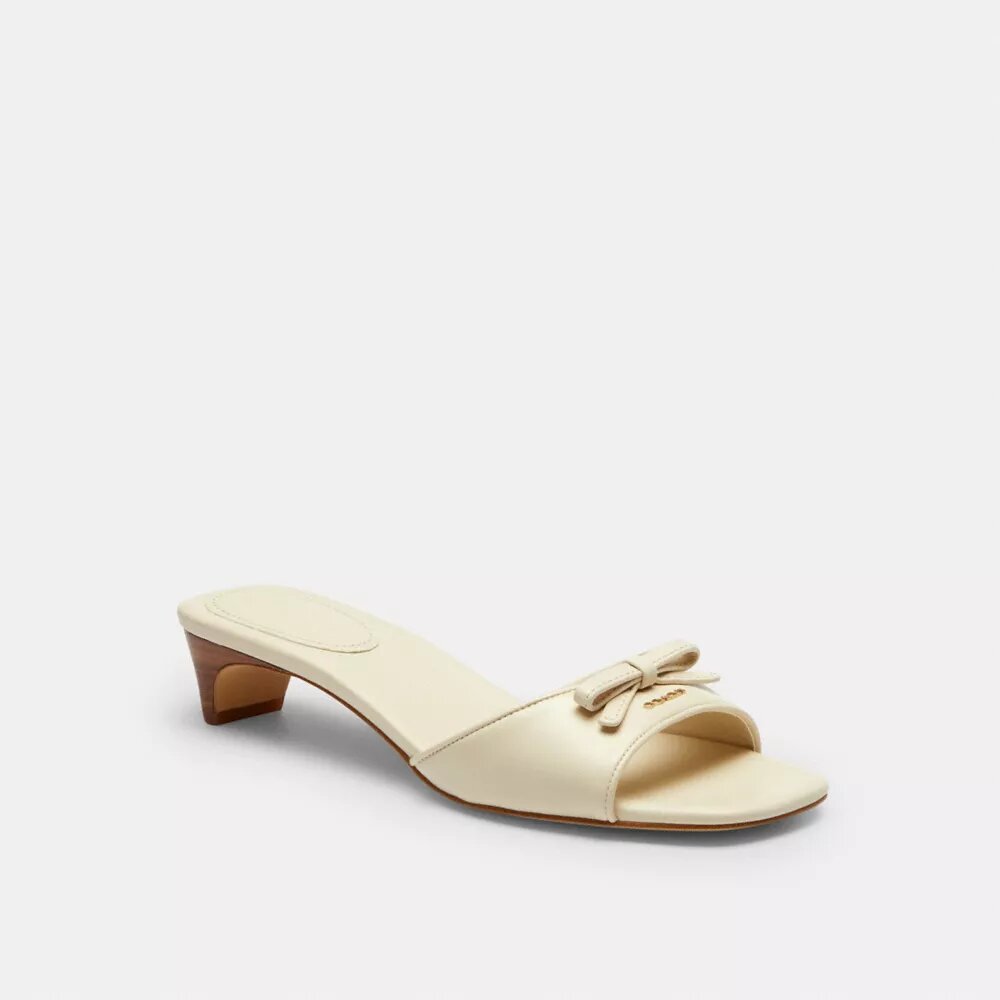 Sandales à talons bobine et nœud