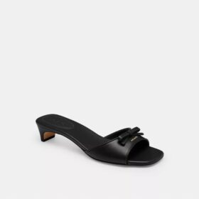 Sandales à talons bobine et nœud