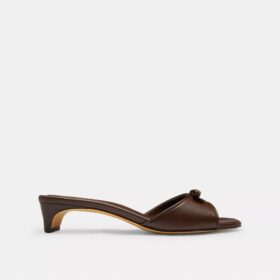 Sandales à talons bobine et nœud