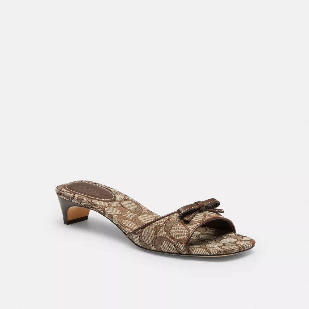 Sandales à talons en jacquard emblématique