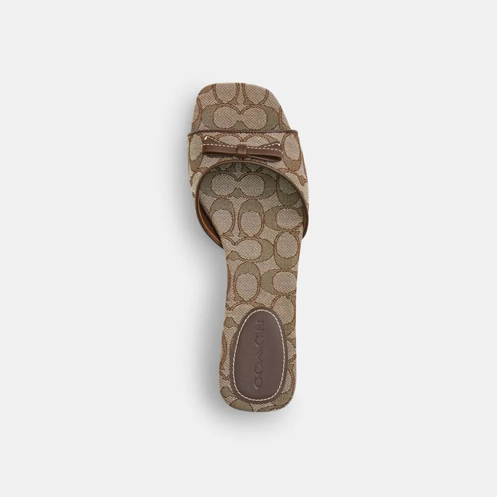 Sandales à talons en jacquard emblématique