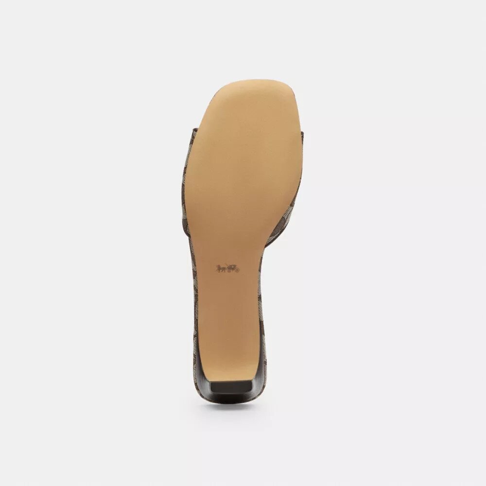 Sandales à talons en jacquard emblématique