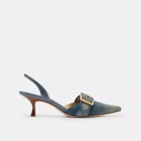 Slingbacks Margot à bride arrière en denim « Loved »