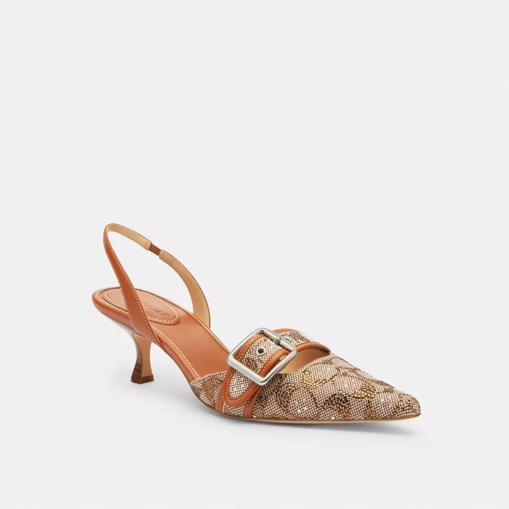 Slingbacks Margot en jacquard Crystal Signature