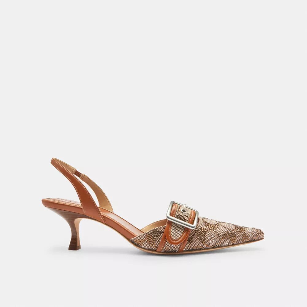 Slingbacks Margot en jacquard Crystal Signature