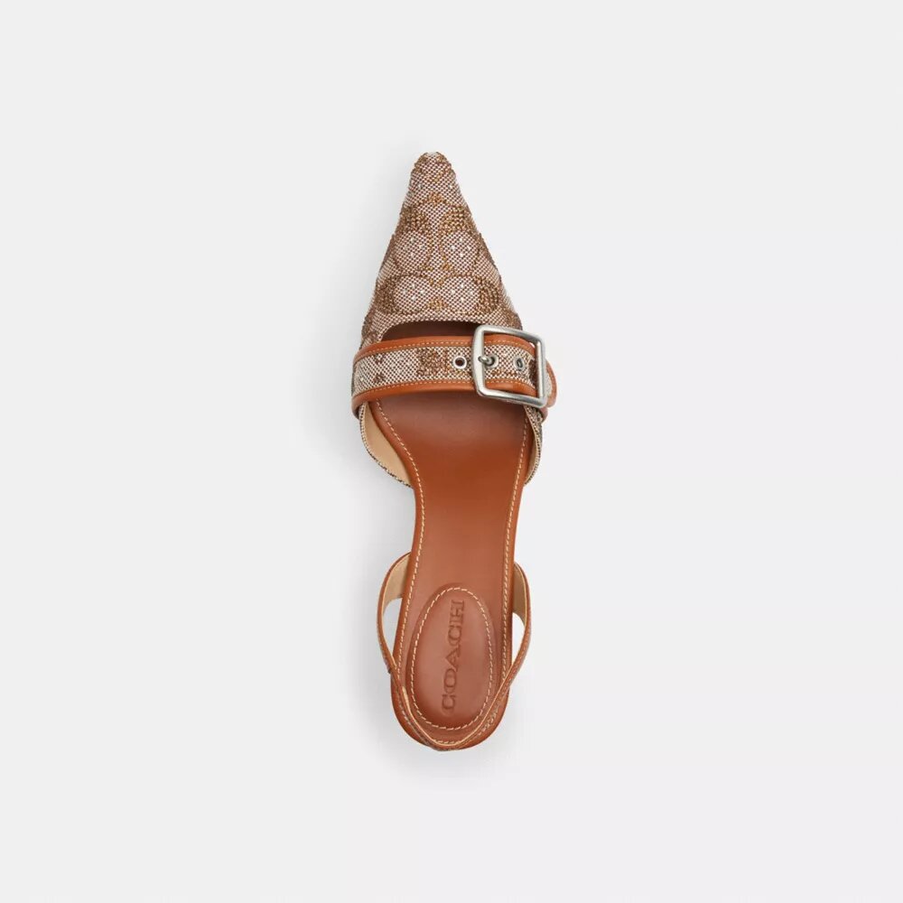 Slingbacks Margot en jacquard Crystal Signature