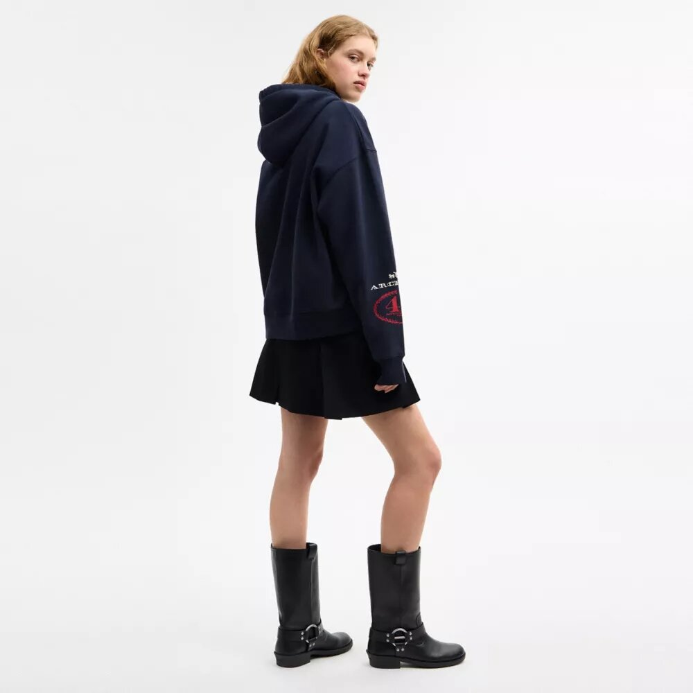 Sweats à capuche ample « Dinosaur Collage » en coton bio
