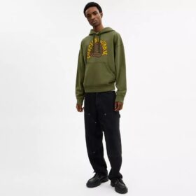 Sweats à capuche teints en pièce avec motif en spirale