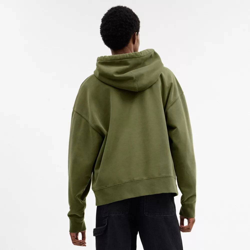 Sweats à capuche teints en pièce avec motif en spirale
