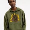 Sweats à capuche teints en pièce avec motif en spirale