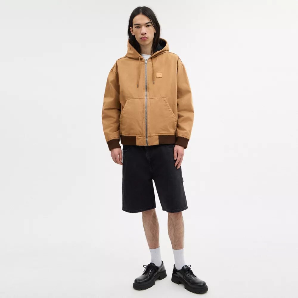 Sweats à capuche zippés en toile
