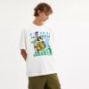 T-shirt ample « Collage Train » en coton biologique