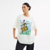 T-shirt ample « Collage Train » en coton biologique