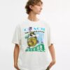 T-shirt ample « Collage Train » en coton biologique