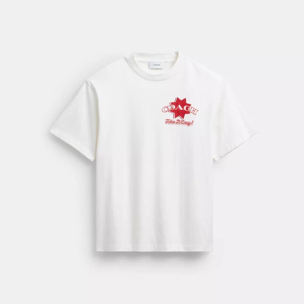T-shirt ample « Pizza » en coton bio