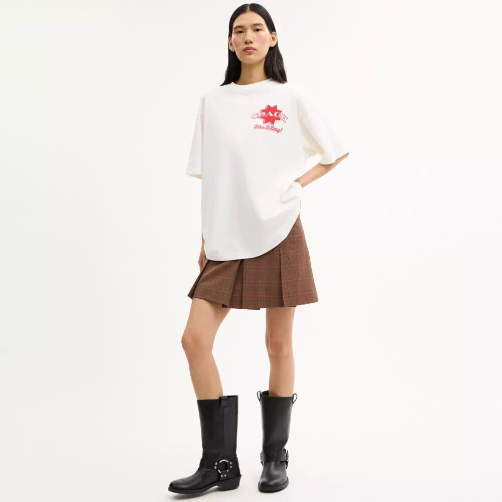 T-shirt ample « Pizza » en coton bio