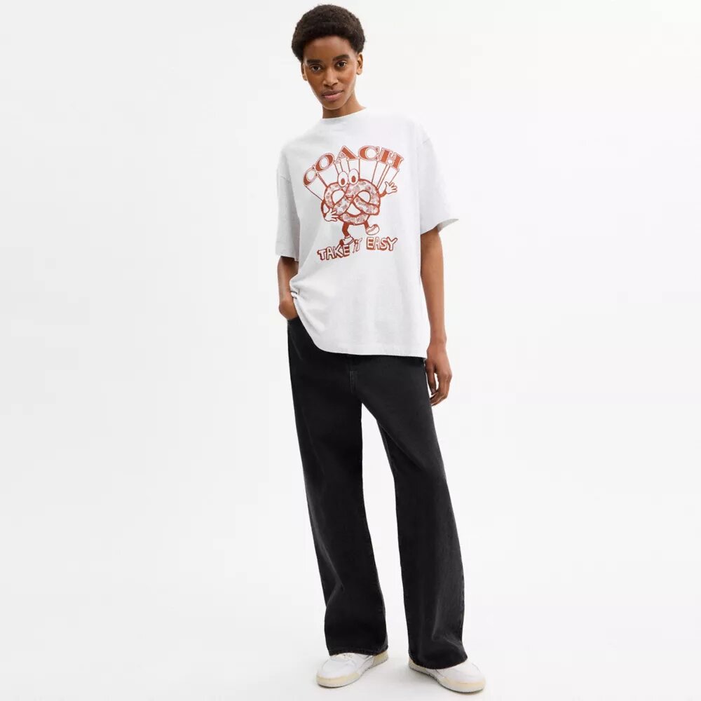 T-shirt ample « Pretzel » en coton biologique