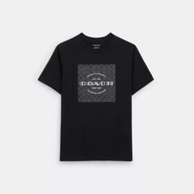 T-shirt carré Signature en coton biologique