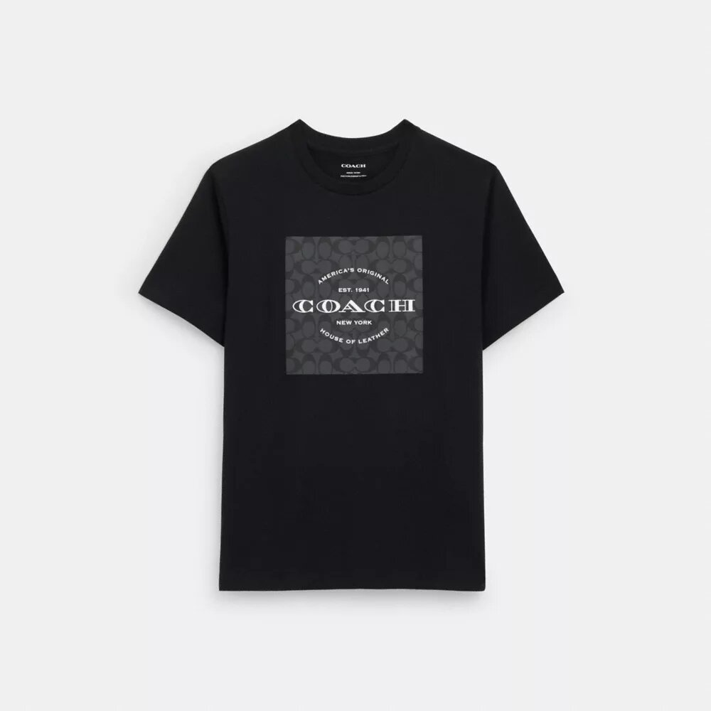 T-shirt carré Signature en coton biologique