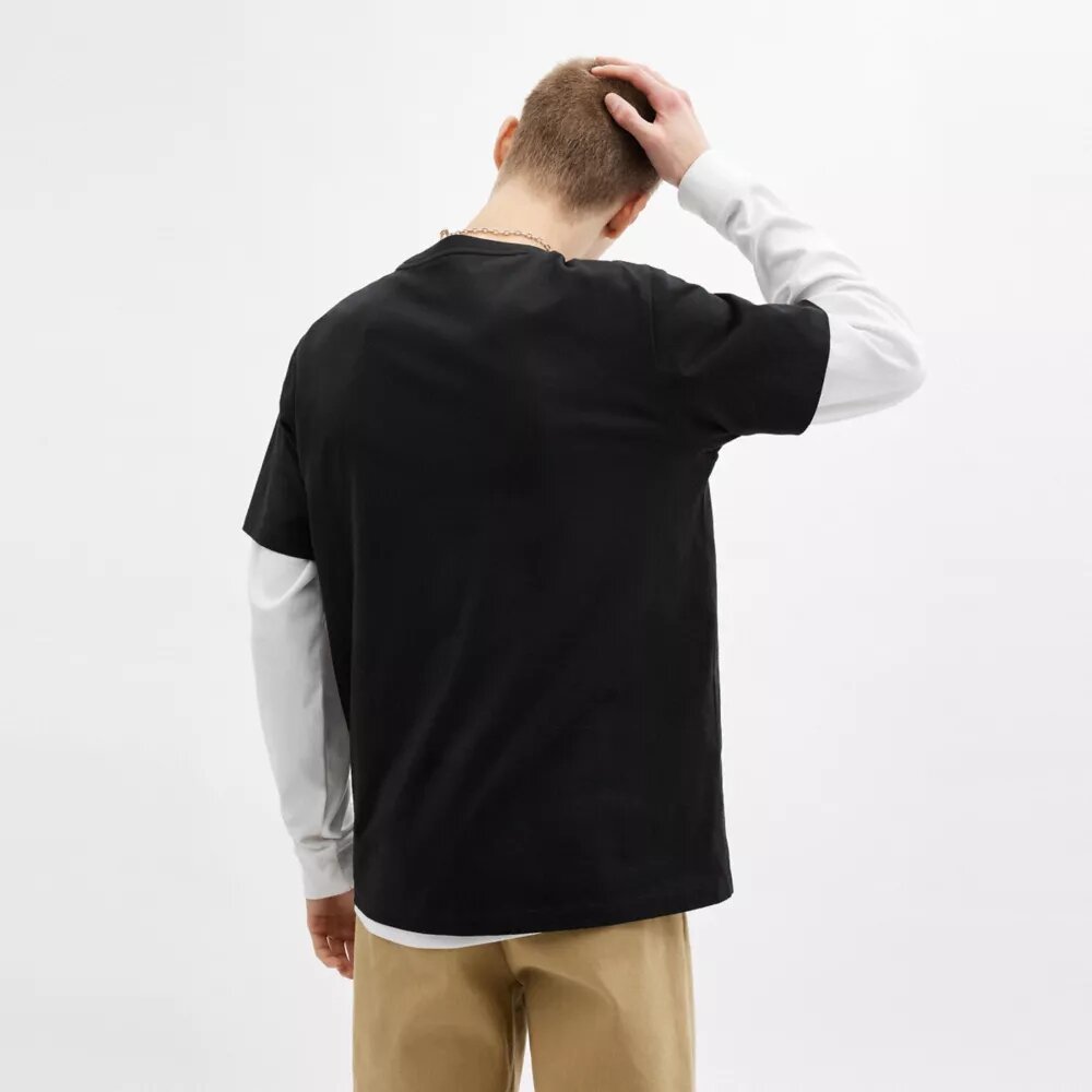 T-shirt carré Signature en coton biologique