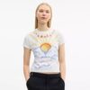 T-shirt coupe années 90 avec motif « Airbrush » en Coton bio