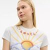 T-shirt coupe années 90 avec motif « Airbrush » en Coton bio
