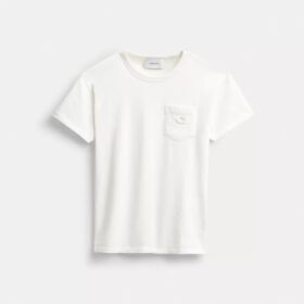 T-shirt à manches courtes et poche en coton biologique