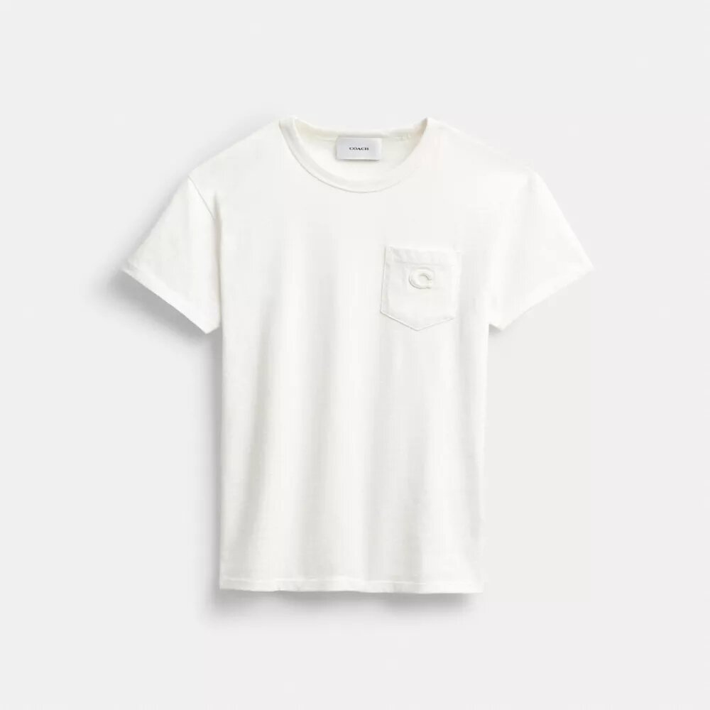 T-shirt à manches courtes et poche en coton biologique
