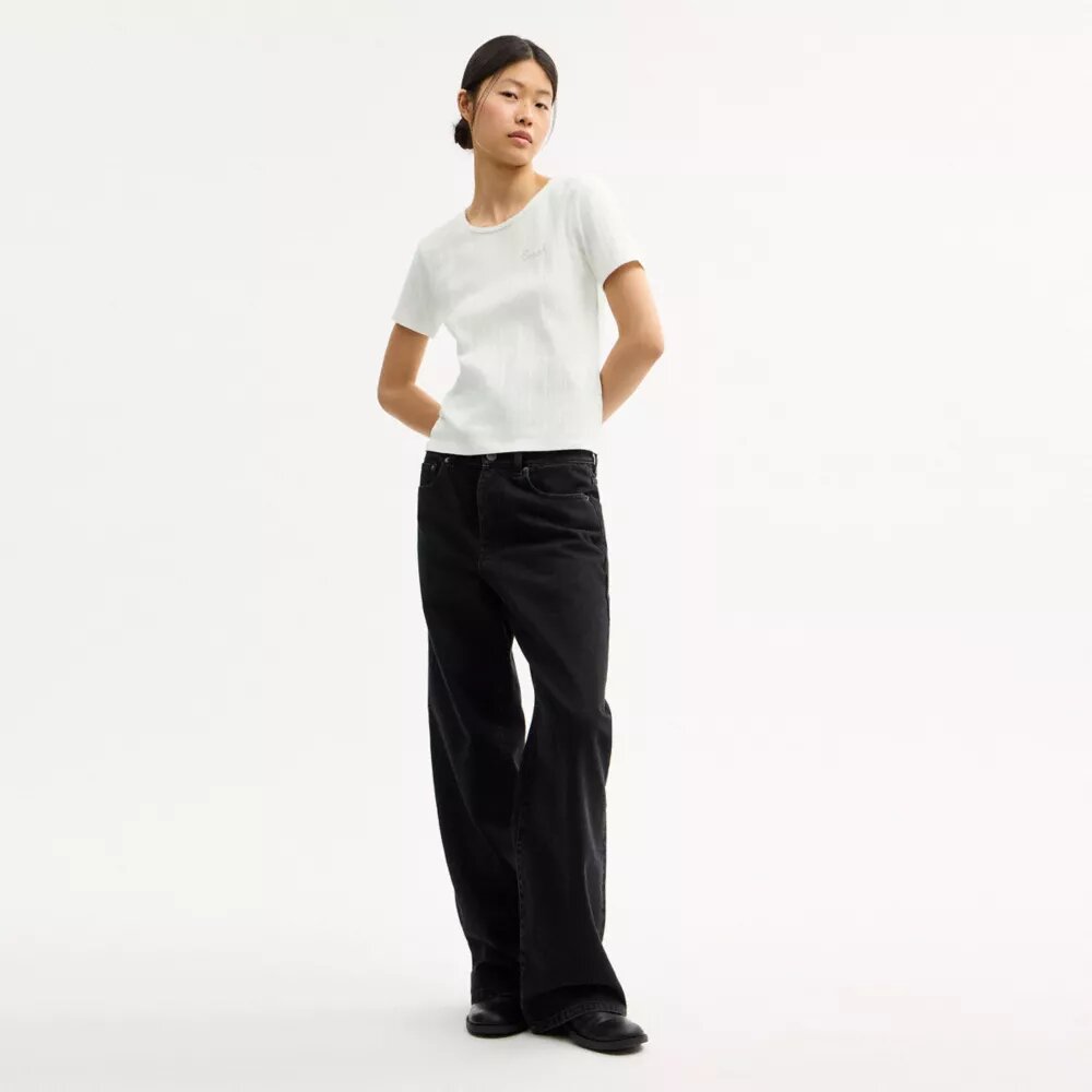T-shirts Pointelle