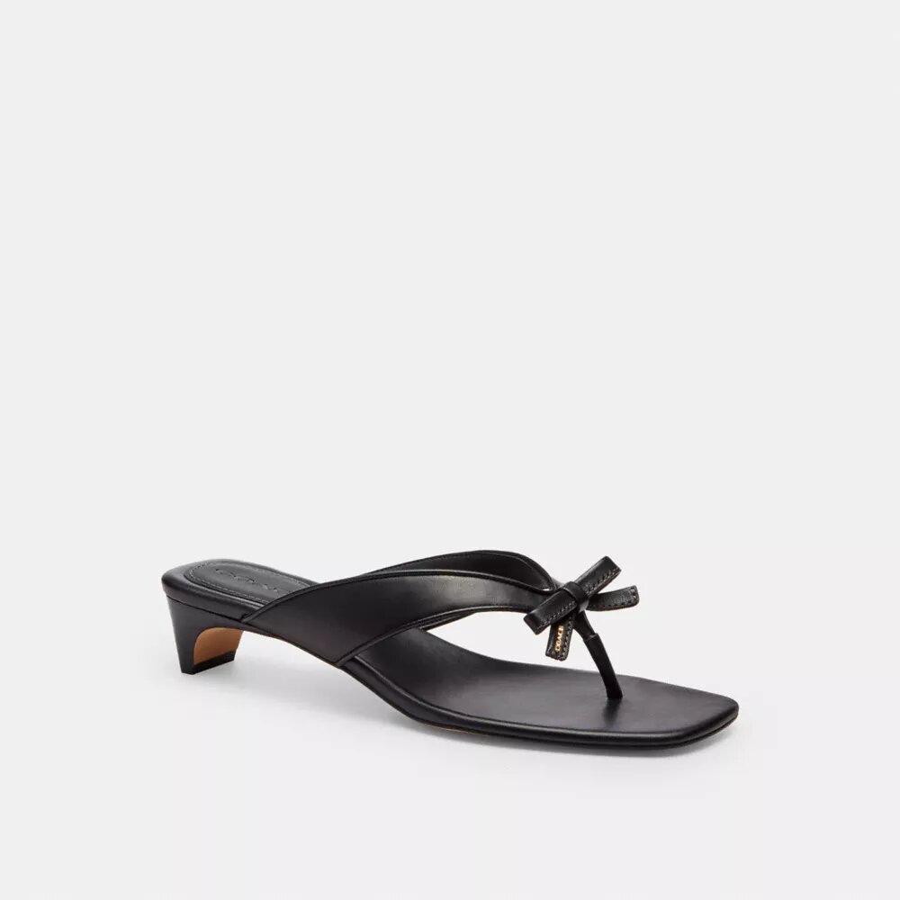 Talon bas avec bride en forme de nœud