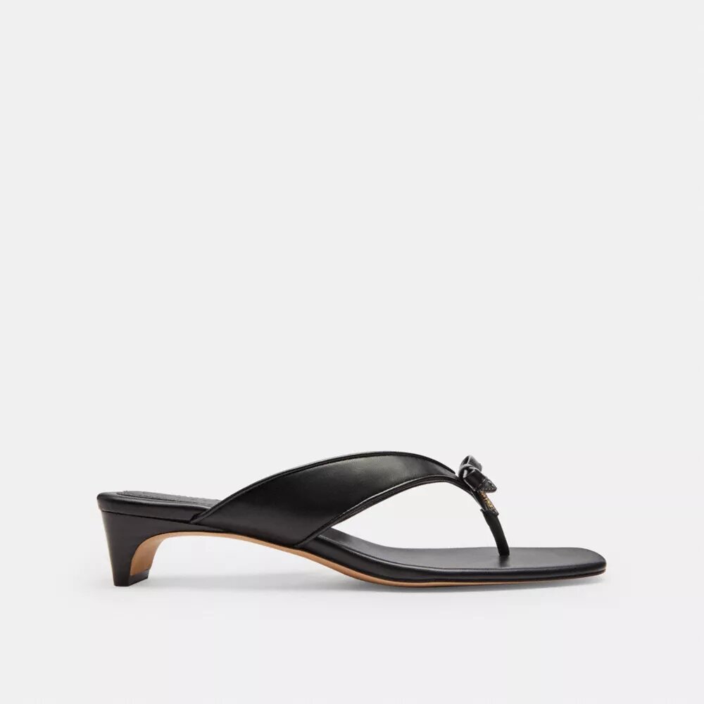 Talon bas avec bride en forme de nœud