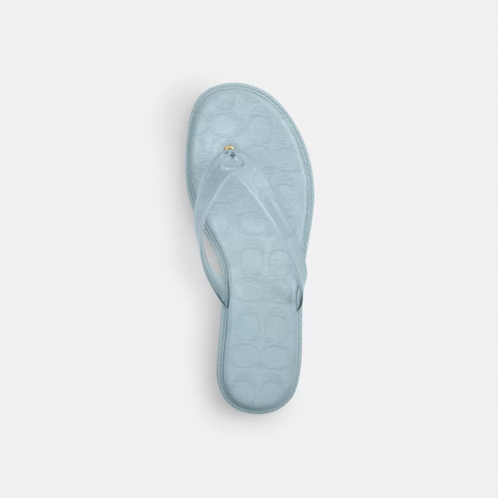 Tongs en plastique transparent dans notre motif emblématique