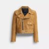 Veste asymétrique en daim